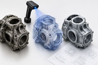 do reverse engineering and stl to cad conversion from 3d scan for 3d modeling