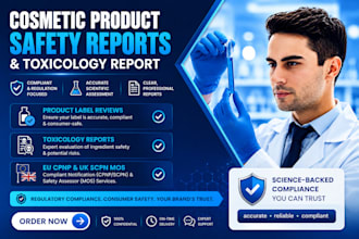 provide professional cosmetic compliance and safety documentation