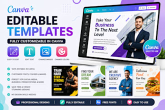 create editable canva templates and instagram post design