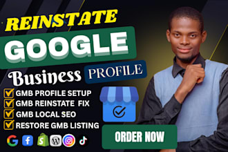 create or setup google business profile and fix suspended or reinstate gmb