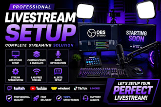 build professonial livestreaming setup for youtube and twitch