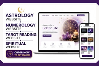 design astrology website numerology scared tarot reading spiritual website