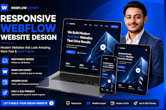 design, redesign, or develop a responsive webflow website