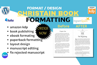 design and format christain ebook, spiritual, kindle formatting, daily devotion