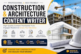 write construction and architecture website content