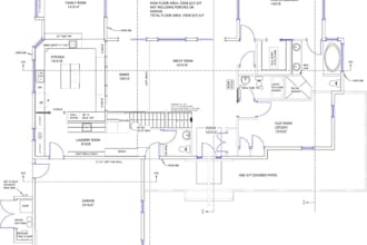 draw detailed autocad floor plans, house plans and permit drawings