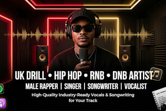 be your singer, songwriter, UK drill rapper, male rapper, hip hop, dnb