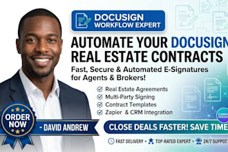 set up automated docusign contract workflow for real estate agents and brokers
