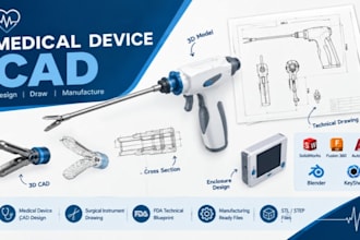 medical device cad, surgical instrument drawing, fda cad blueprint experts