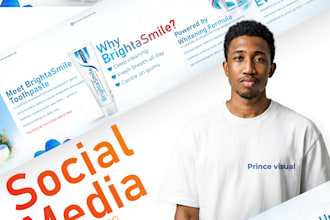 design professional social media posts for your toothpaste or oral care brand