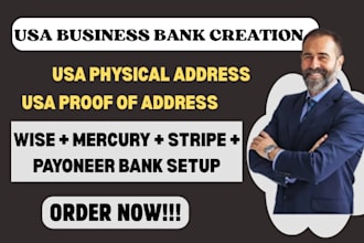 do usa bank creation for usa llc owner, open mercury wise stripe bank creation