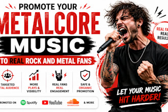promote your metalcore music to real rock and metal fans