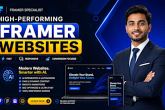 be your framer developer, integrate ai to your website, framer landing page