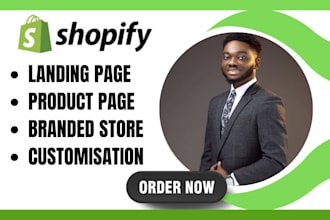 create a professional gempages product page or shopify landing page