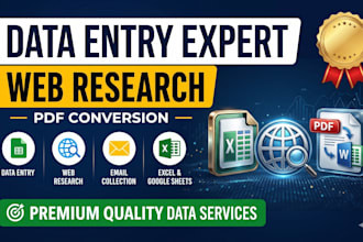 do expert excel data entry, data typing, and formating