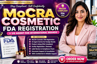 do mocra cosmetic fda registration fda US agent fda compliance