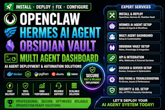 fix install deploy openclaw hermes ai agent obsidian vault multi agent dashboard