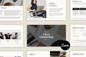 do canva editable client welcome packet employee onboarding kit for company