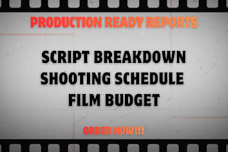 do film budget, schedule and script breakdown on movie magic
