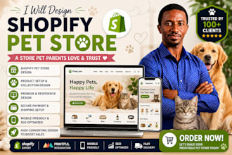 build pet shopify store animal website dog shopify store pet care website design