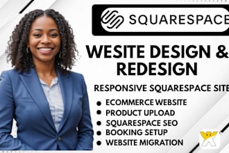 build squarespace design or redesign squarespace website