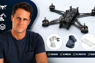 drone cad, uav blueprint, robotics stl prototype, frame drawing expert procad
