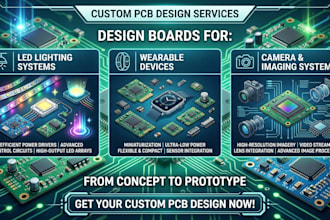 design custom pcb for led lighting wearable and camera systems