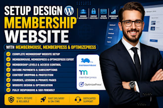 setup design membership website with membermouse memberpress optimizepress