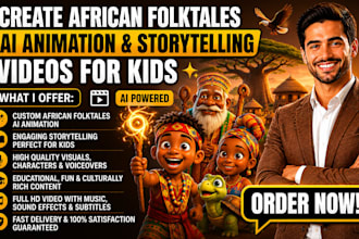 create african folktales ai animation and storytelling video for kids