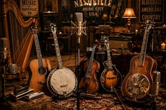 record nashville harmonica banjo fiddle dobro mandolin guitar harp