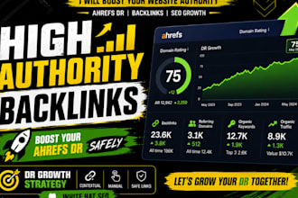 boost your ahrefs DR with high authority SEO google ranking backlinks fast