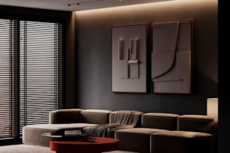 create cinematic photorealistic interior renders