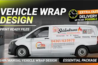design a professional car wrap or van wrap