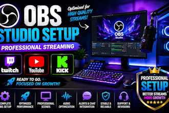 setup obs studio for professional streaming on twitch, youtube and kick