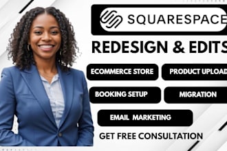 edit squarespace website redesign, refresh, rebuild, update squarespace site