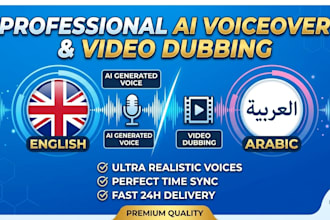 do professional ai voiceover and video dubbing in arabic