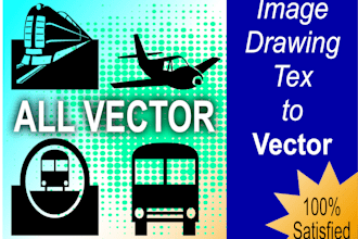 any image to manual vector tracing
