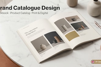 design a professional brand catalogue and product catalog for your business
