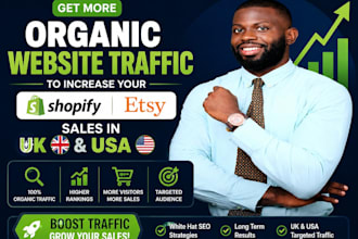 do organic USA,UK website traffic to increase sales, etsy amazon