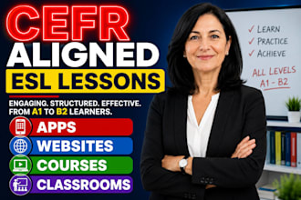 write cefr aligned content for english learning material