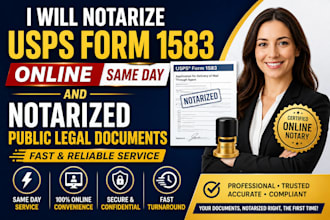 notarize usps form 1583 online fast, remote online notary public for legal doc