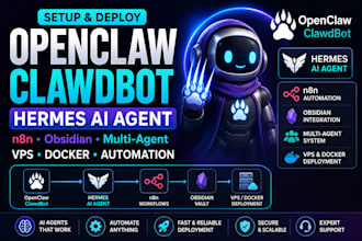 fix setup openclaw clawbot hermes ai agent n8n obsidian multi agent docker