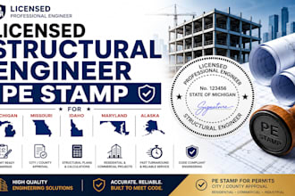 license structural engineer pe stamp for michigan missouri idaho maryland alaska