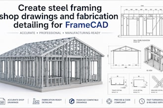 create steel framing shop drawings and fabrication detailing for framecad