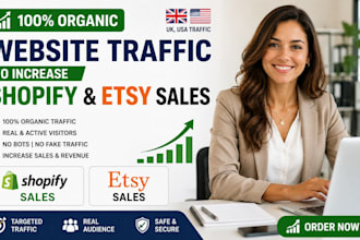 do organic website traffic to increase shopify and etsy sales UK,USA