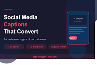 write engaging captions for your small business