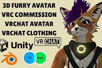 do custom 3d vrchat avatar furry nsfw vr chat avatar model for vrc commission