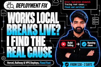 fix your vercel railway or vps deployment and get your nextjs app live