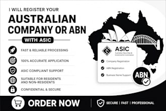 register your australia company or abn with asic fast