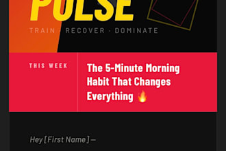 write an interactive email newsletter for your buisiness